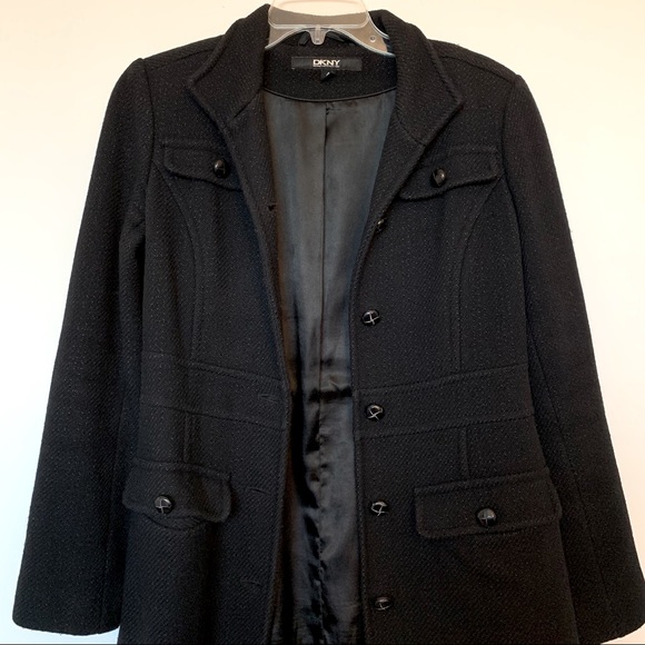 DKNY Textured Wool Coat - Picture 3 of 12